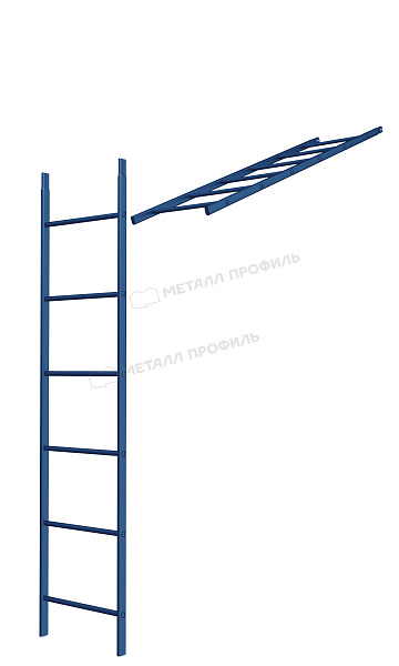 Лестница кровельная стеновая дл. 1860 мм без кронштейнов (5005) ― заказать по умеренным ценам в интернет-магазине Компании Металл Профиль.